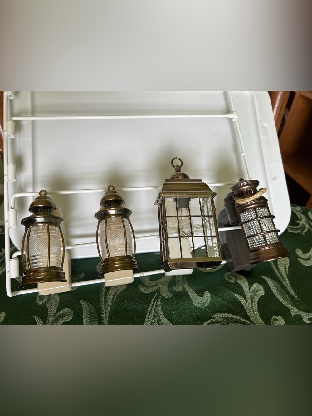 Lot of 4 Bath & Body Works Wallflower plug-ins Bronze Lantern nightlights
